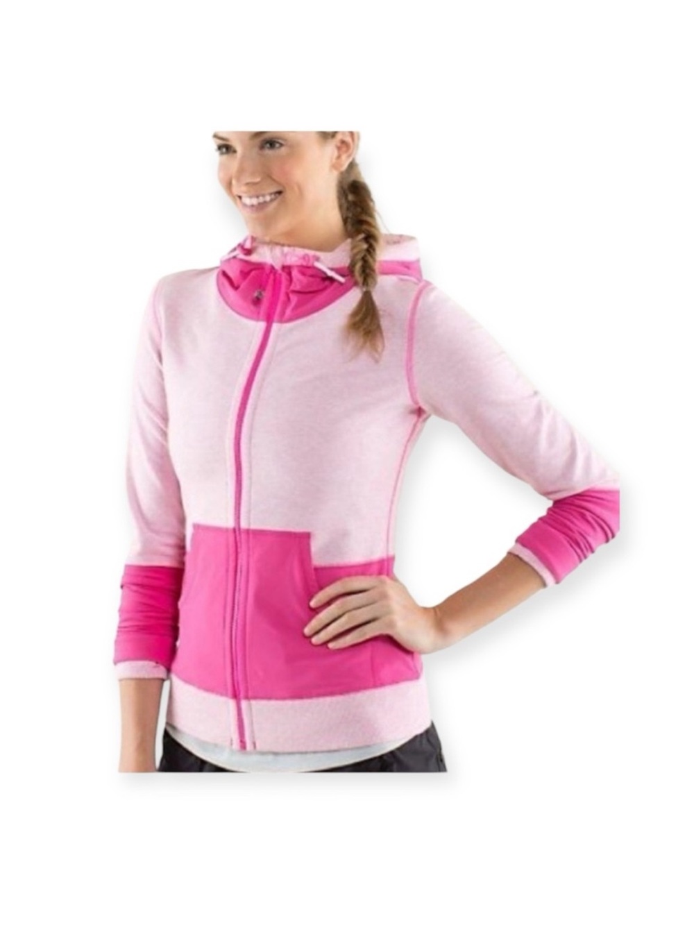 lululemon athletica Two-Tone Pink Zip Hoodie